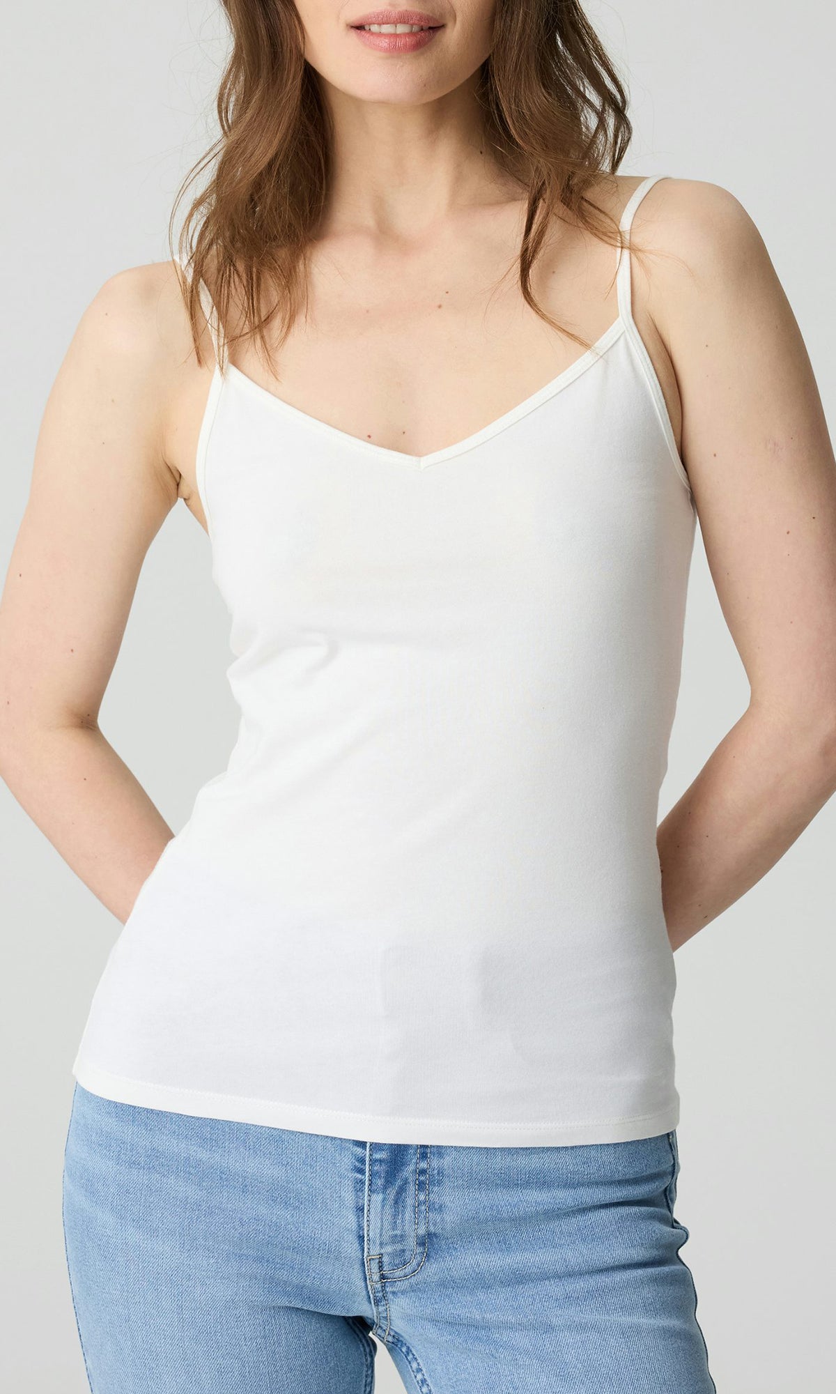 Ladies Basic Camisole V-Neck Cotton Tank Top