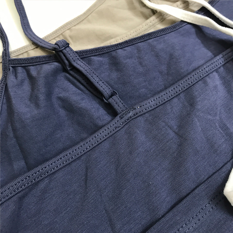 Women's Cotton Scoop Neck Adjustable Spaghetti Strap Cami Tank Tops