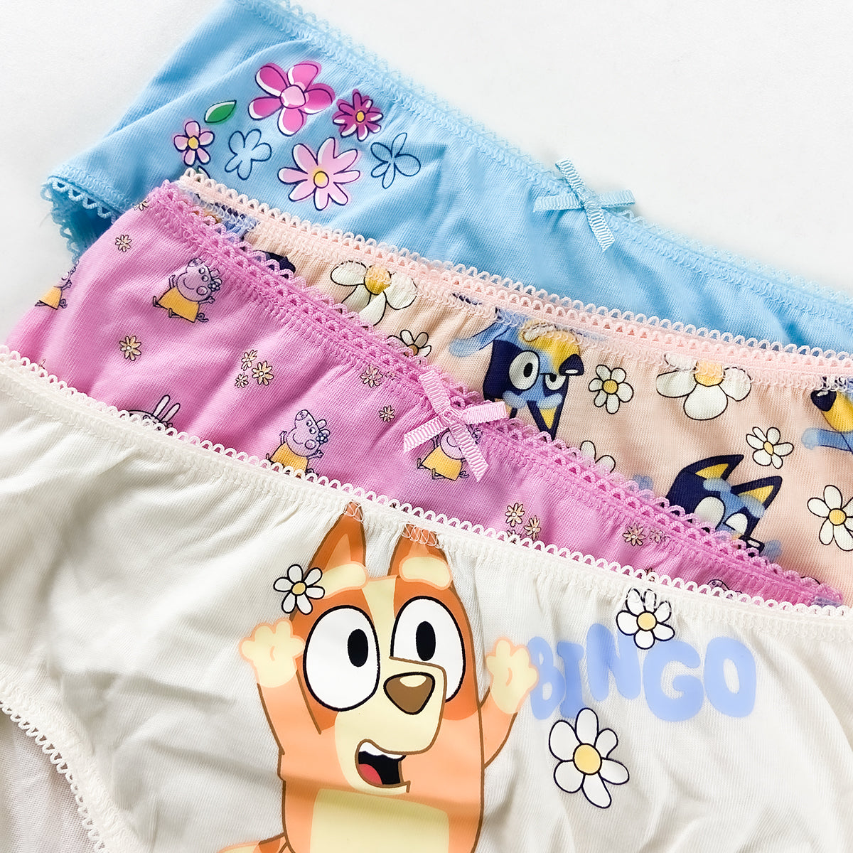 Pack of 5 Teen Girls Soft Jersey Cotton Printed Briefs Panties