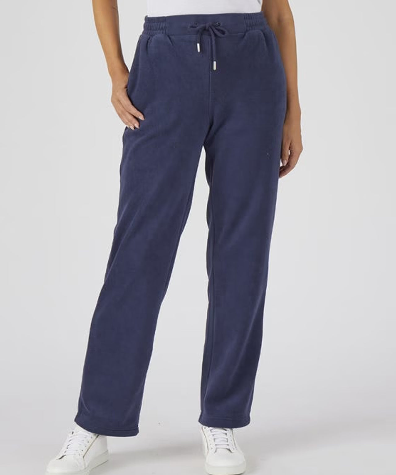 Womens Micro Fleece Straight Leg Pants with Pockets