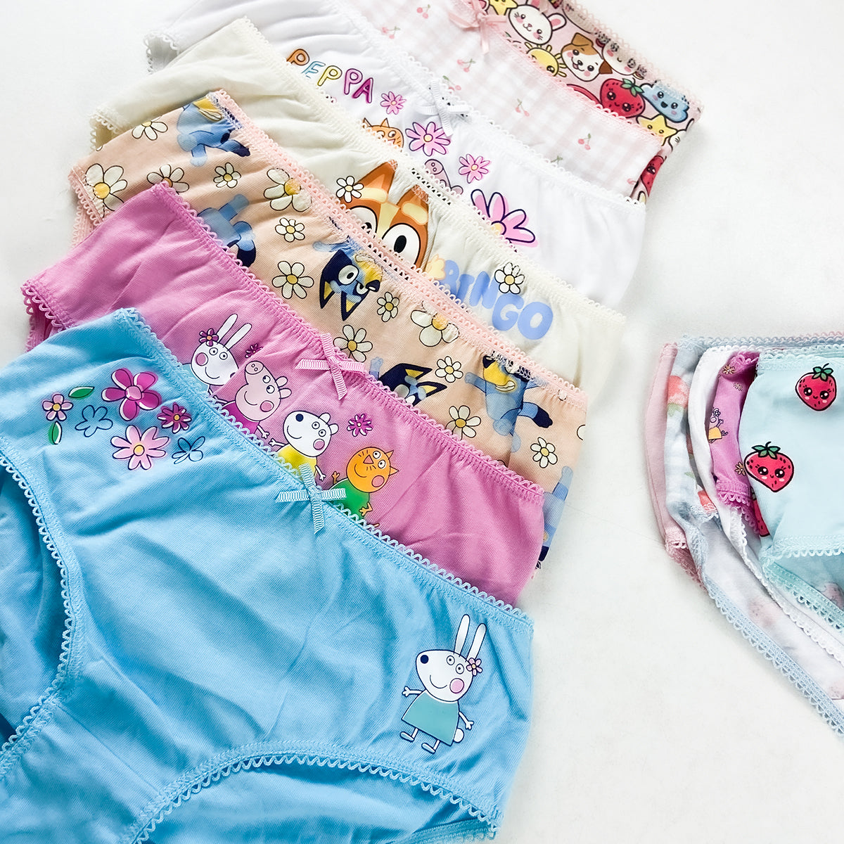 Pack of 5 Teen Girls Soft Jersey Cotton Printed Briefs Panties