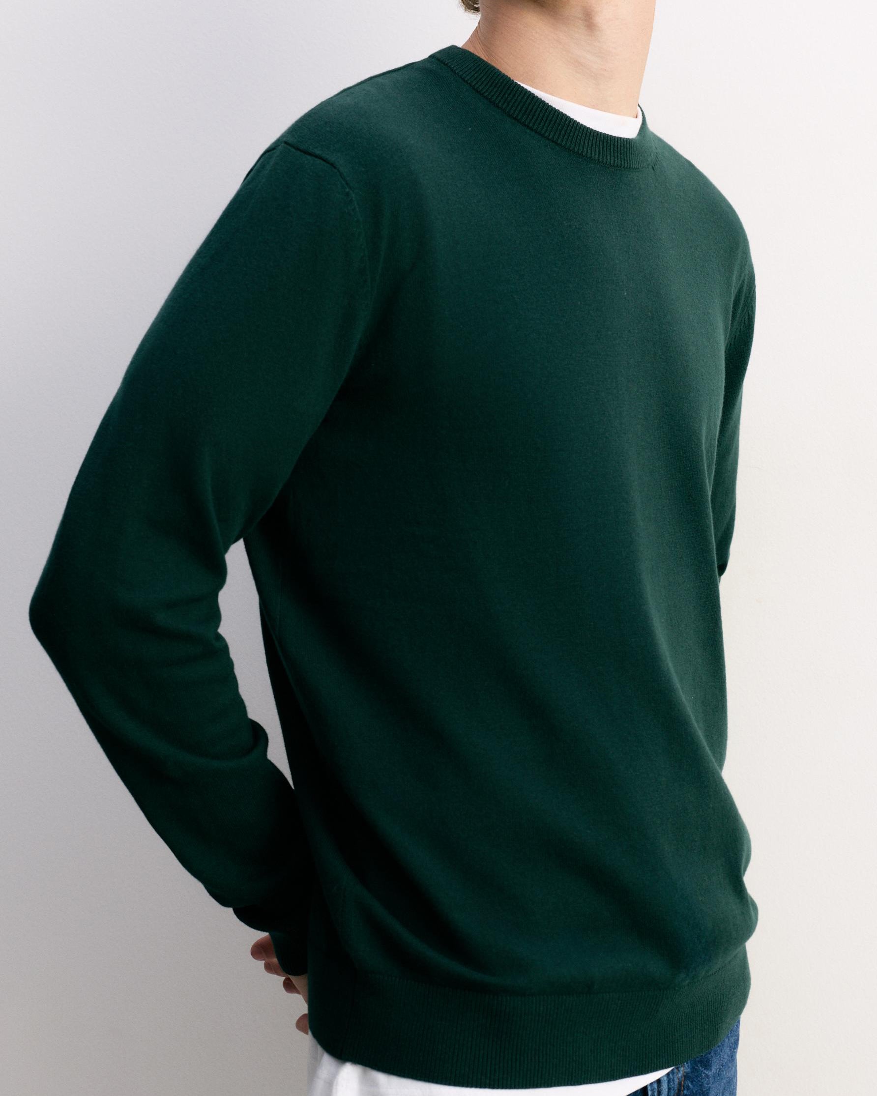 Mens Basic Knit Crew Neck Long Sleeve Pullover Sweater
