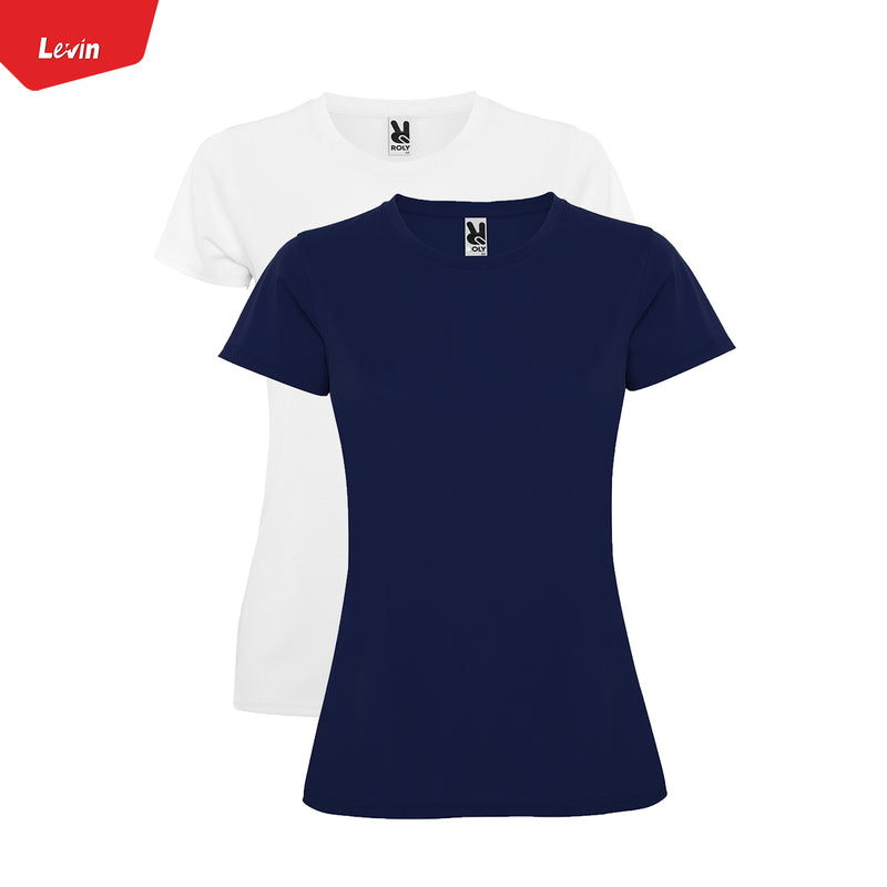 Pack of 2 Ladies Crew Neck Technical Sports T-Shirt