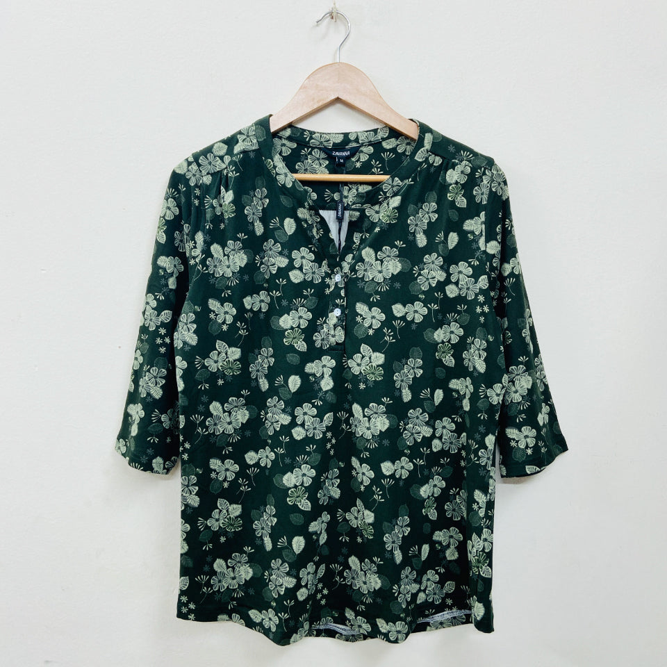 Ladies ¾ Sleeve Soft Floral Casual Top