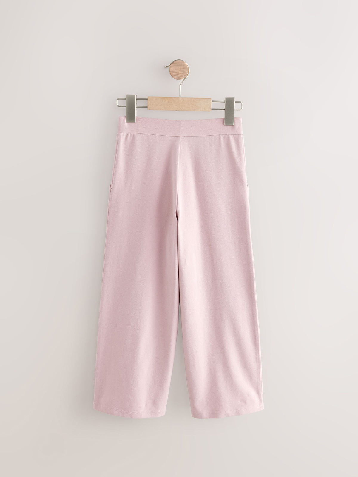 Girls Cotton Wide Leg Trousers with Pockets