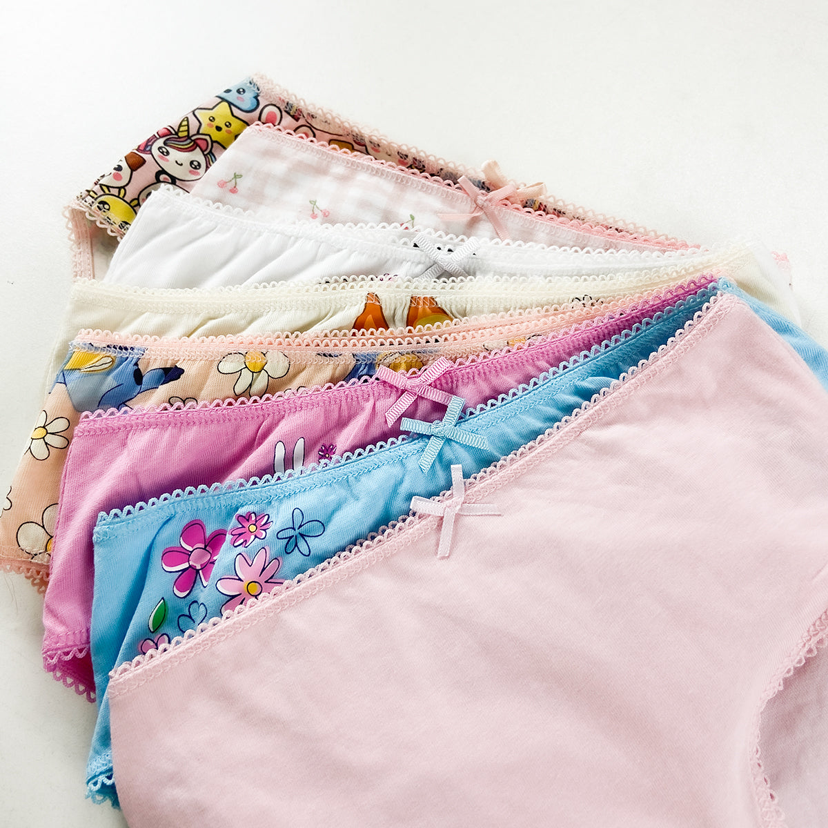 Pack of 5 Teen Girls Soft Jersey Cotton Printed Briefs Panties