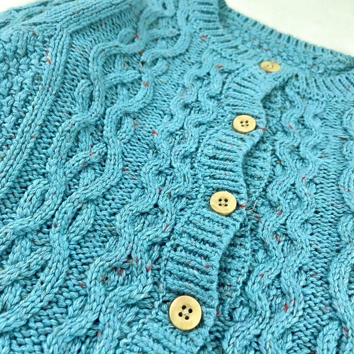 Kids Cable Knit Soft Cotton Cardigan Sweater