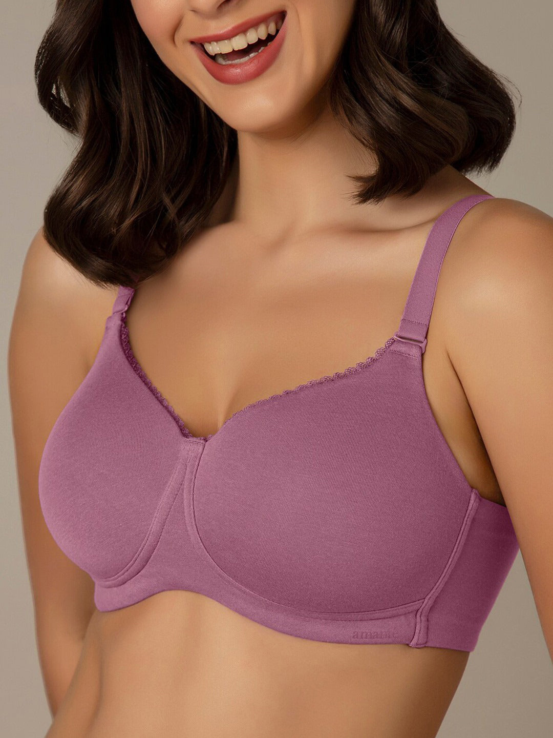 Womens Padded Non-Wired Cotton T-Shirt Bra