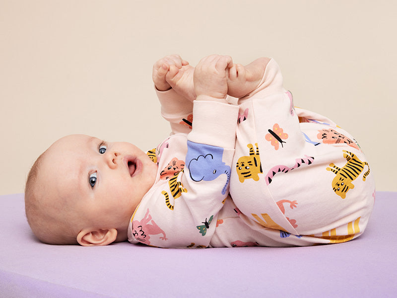 Baby Organic Cotton Printed Sleepsuit Full Body Romper