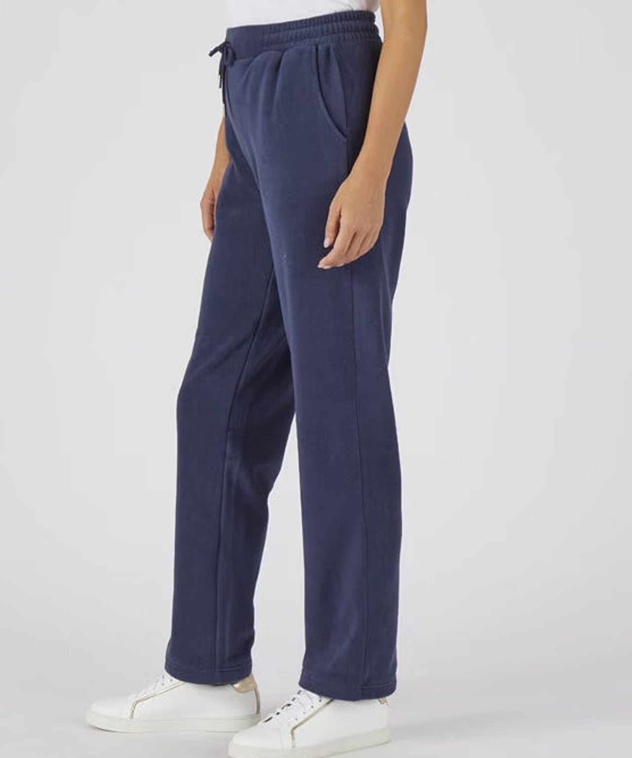 Womens Micro Fleece Straight Leg Pants with Pockets