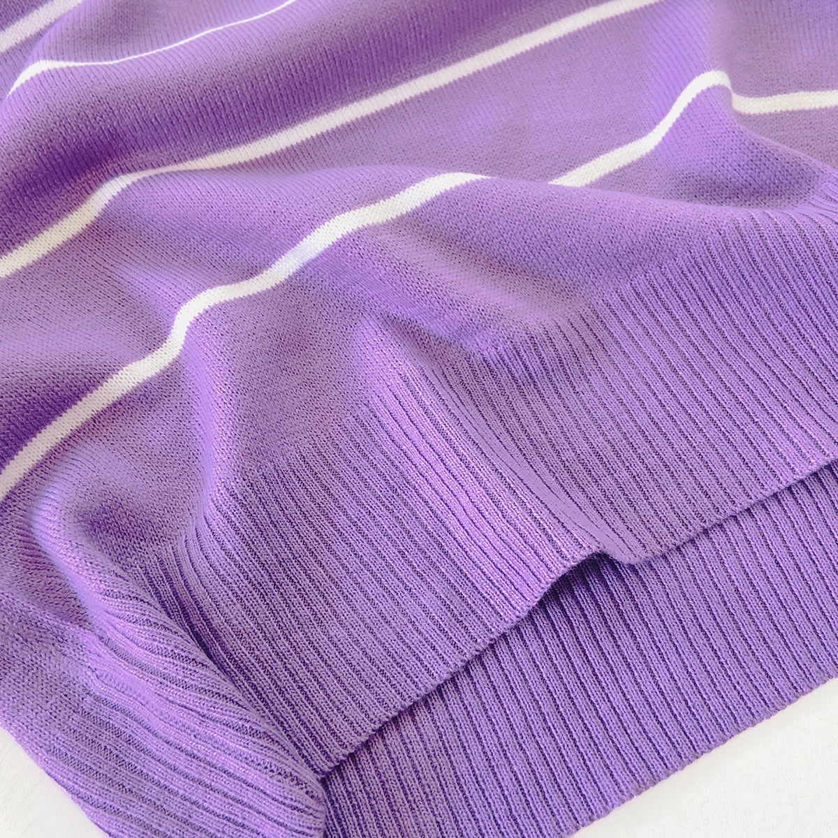 Ladies Premium Striped Knit Winter Pullover Sweater