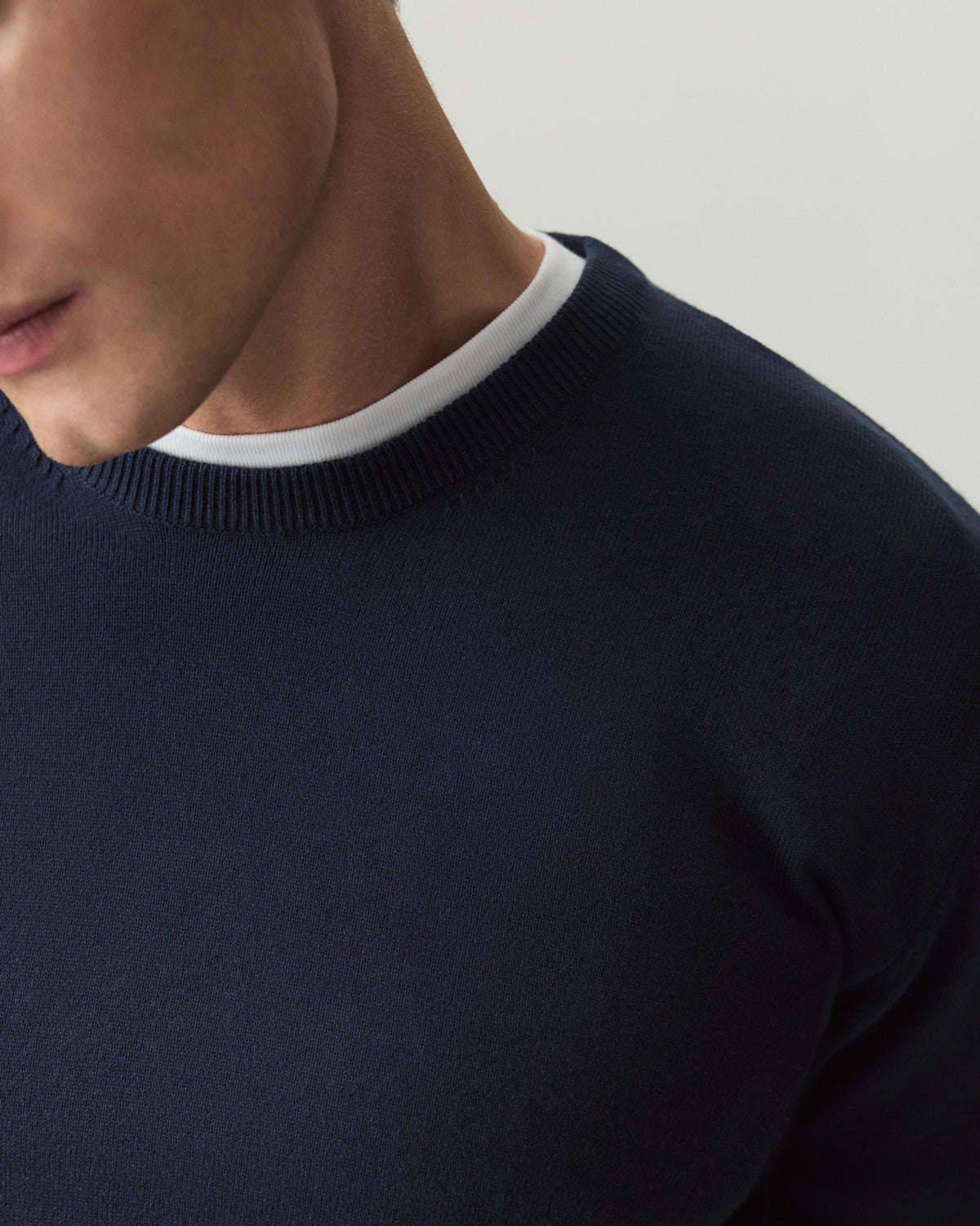 Mens Basic Knit Crew Neck Long Sleeve Pullover Sweater