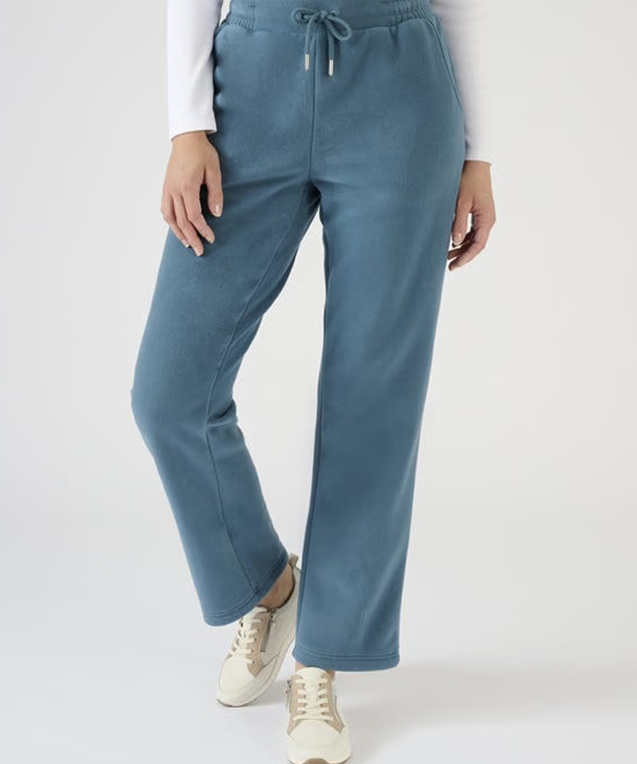 Womens Micro Fleece Straight Leg Pants with Pockets
