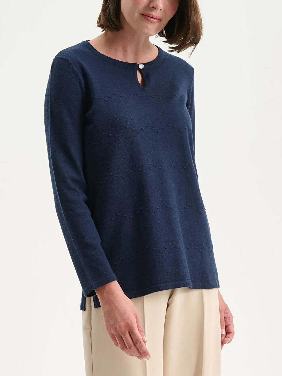 Womens Elegant Knit Pullover Long Sleeve Sweater