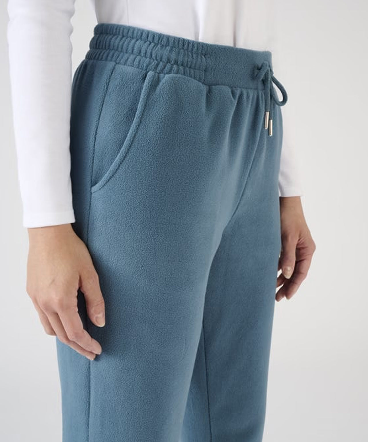 Womens Micro Fleece Straight Leg Pants with Pockets