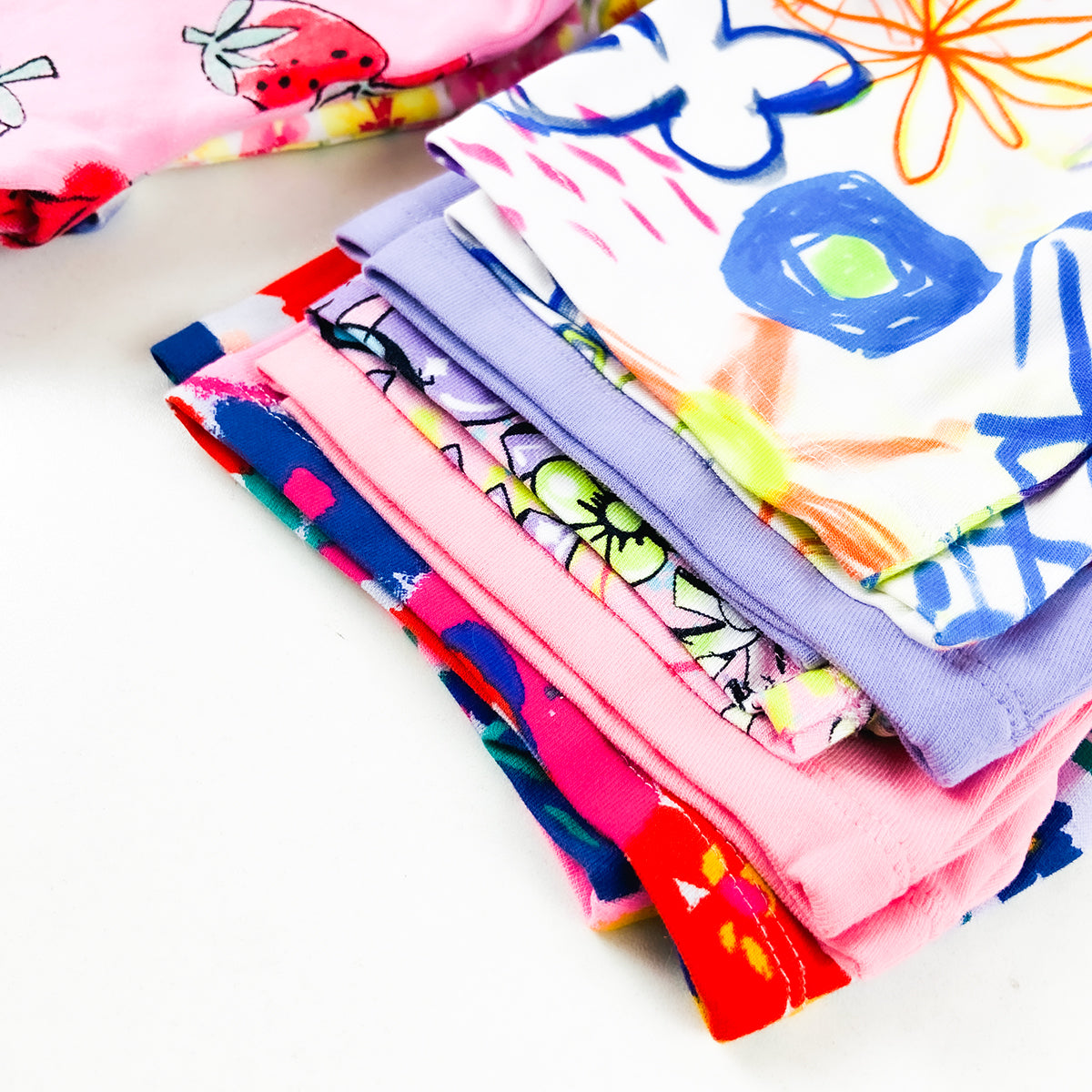 Pack of 3 Toddlers and Young Girls Cotton Cycle Shorts
