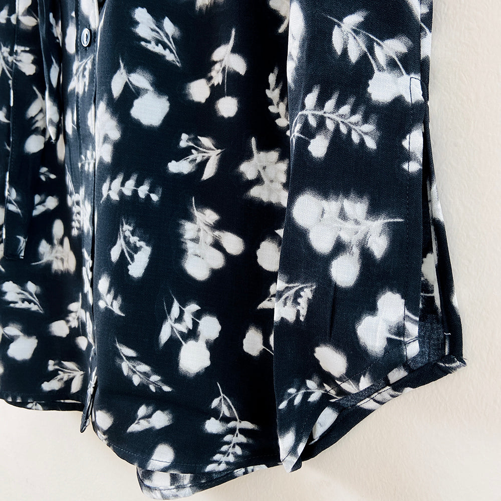 Womens Full Sleeve Floral Midi Length Shirt Dress