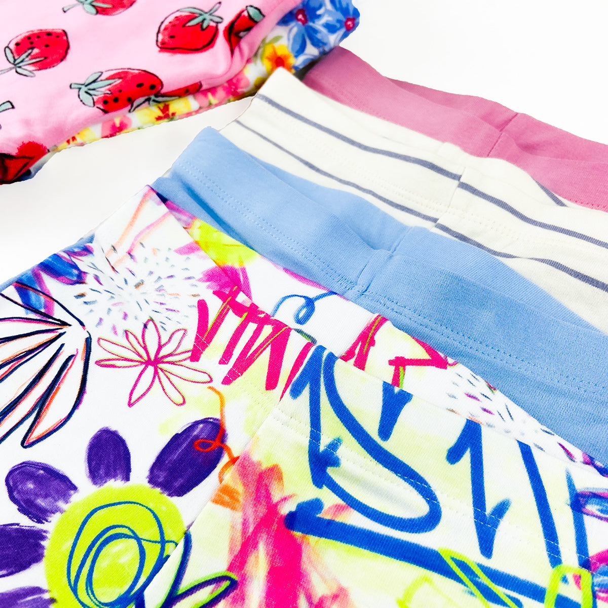 Pack of 3 Toddlers and Young Girls Cotton Cycle Shorts