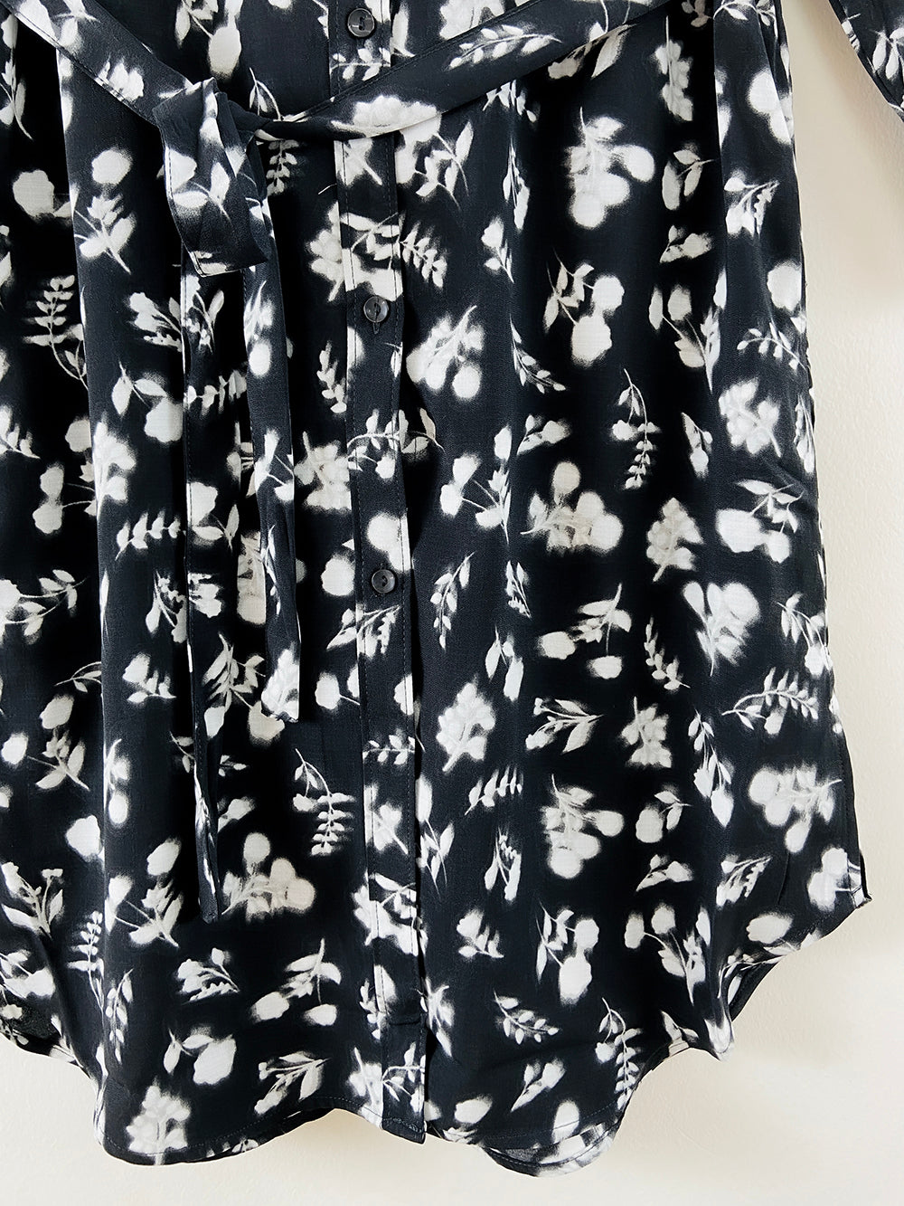 Womens Full Sleeve Floral Midi Length Shirt Dress