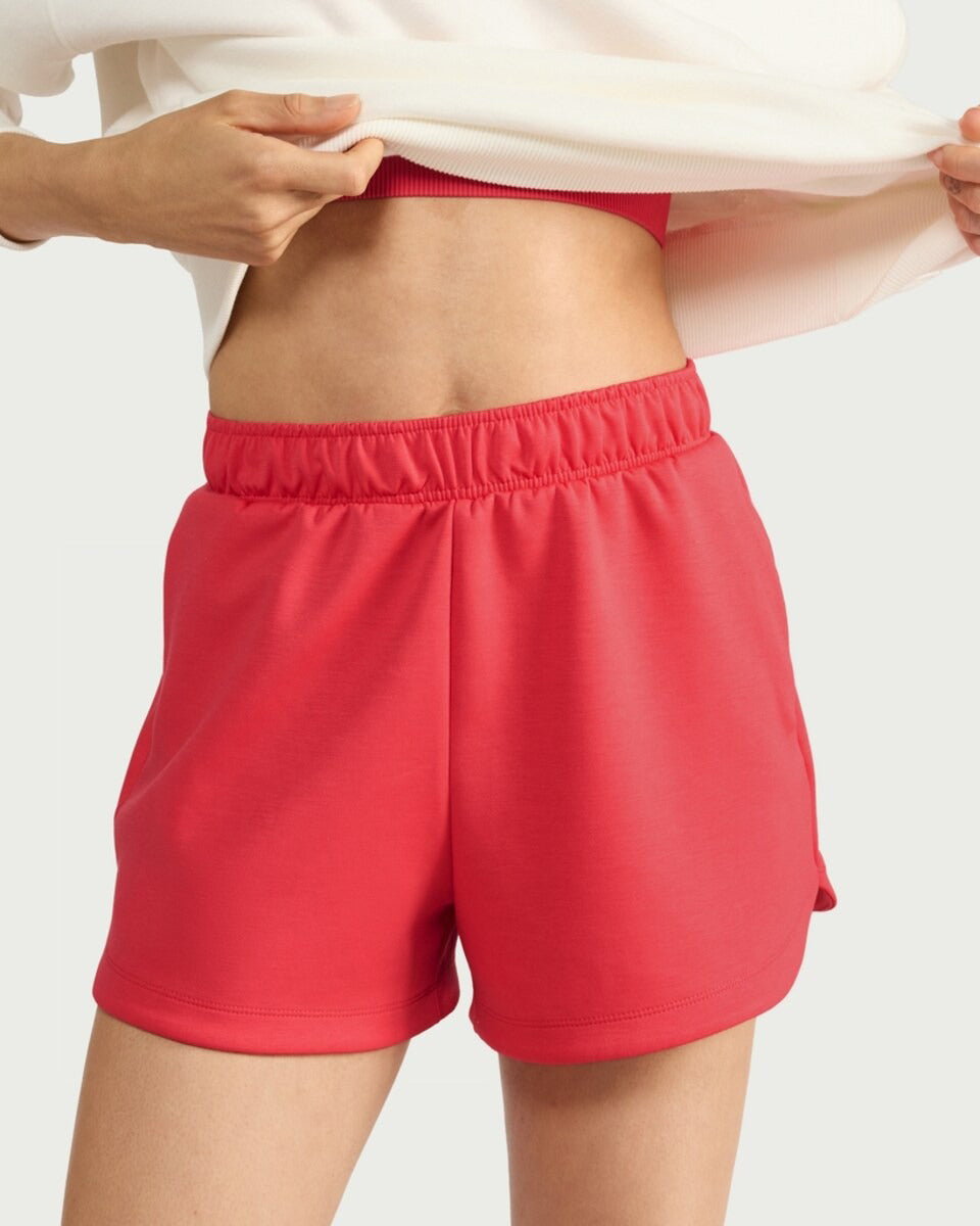 Women's Soft Stretch Curved Hem Sports Shorts