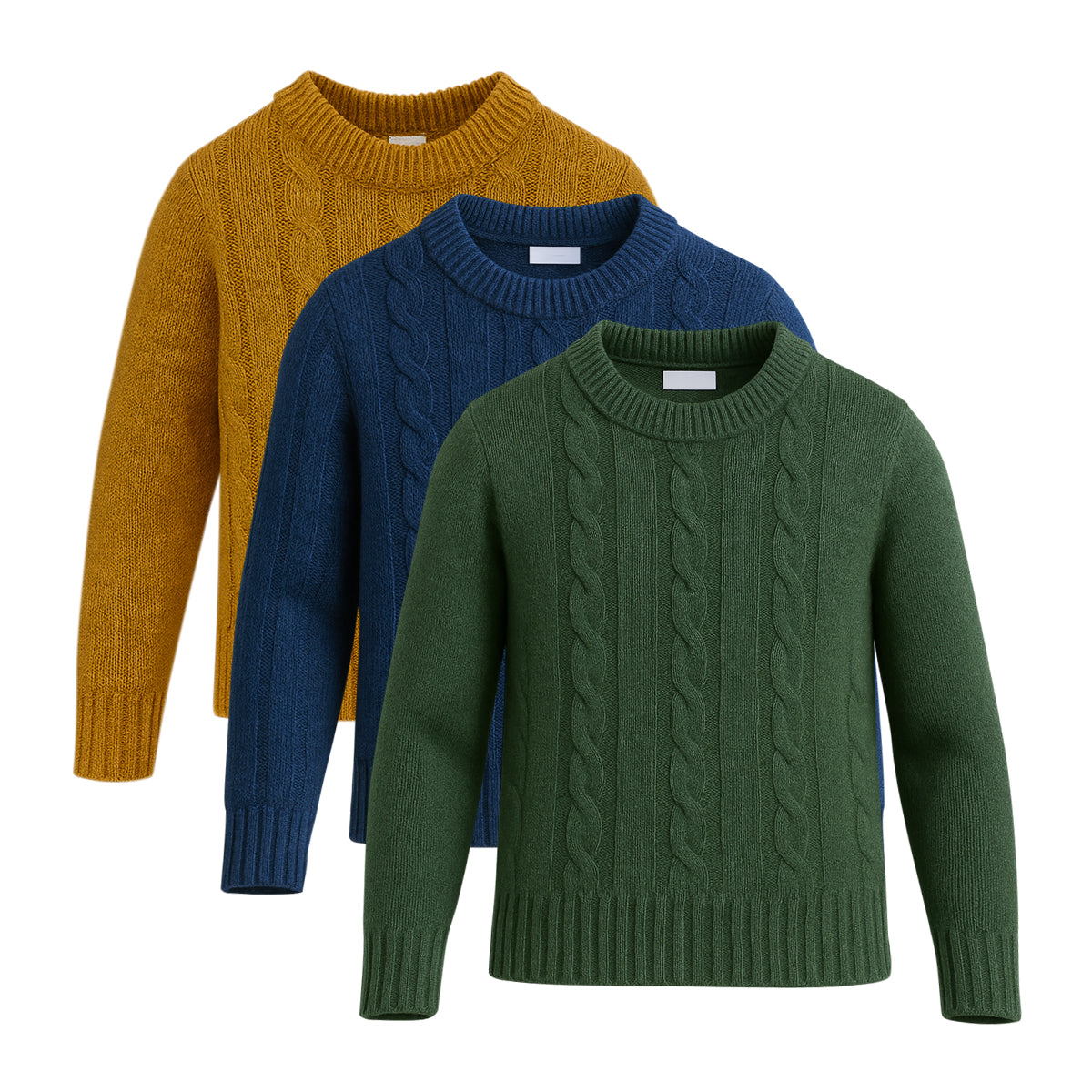 Boys Long Sleeve Solid Pullover Sweater