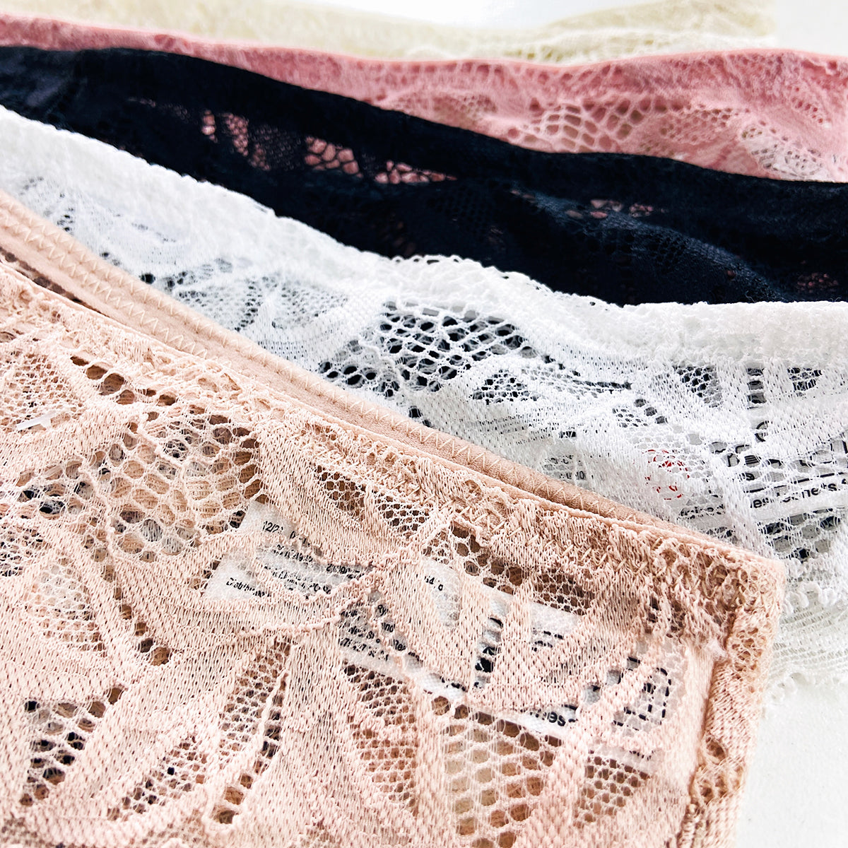 Pack of 3 Womens Soft Stretch Floral Lace Brazilian Brief Panty