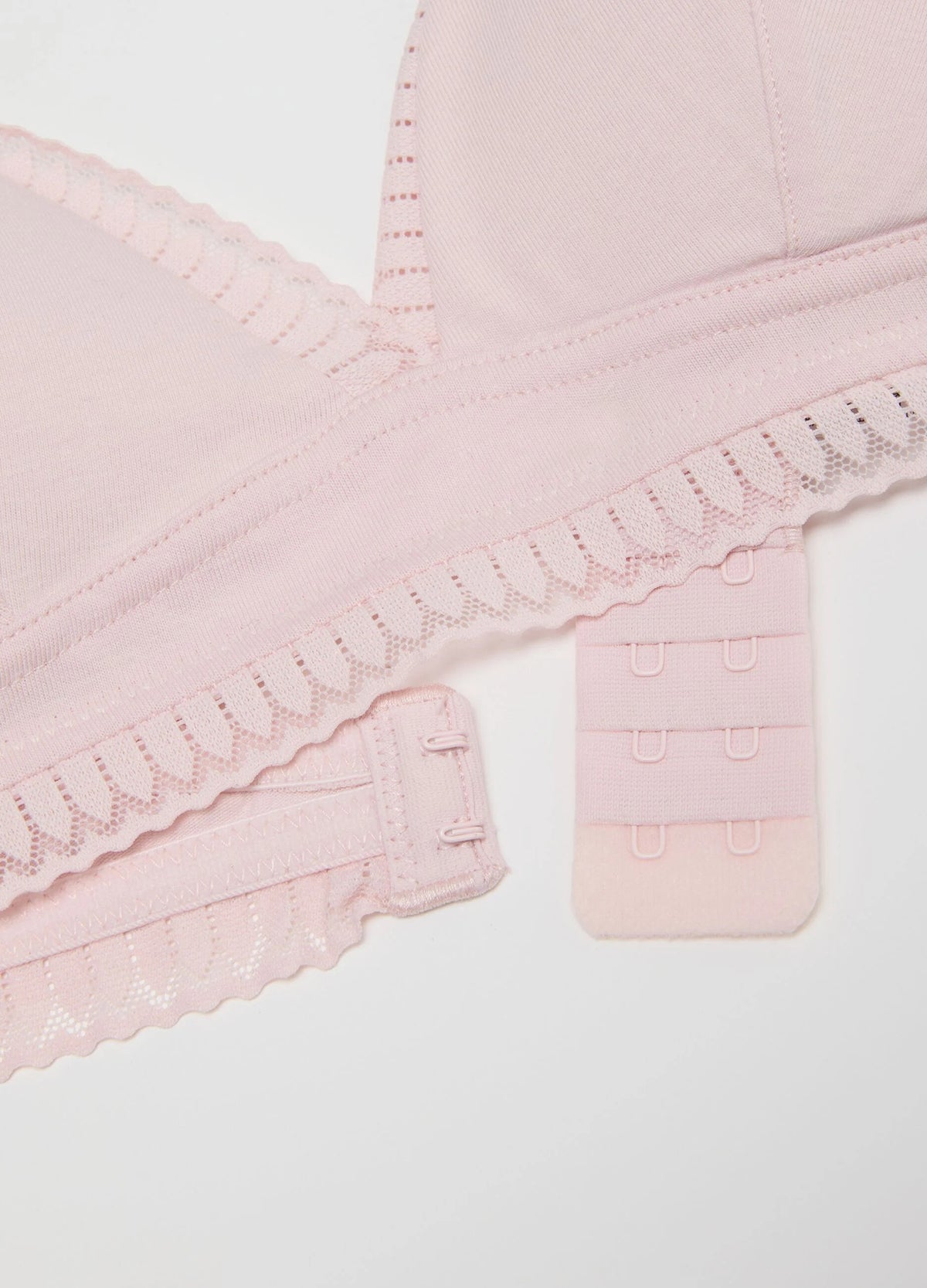 Womens Padding & Adjustable Straps Triangle Cotton Bra with Lace