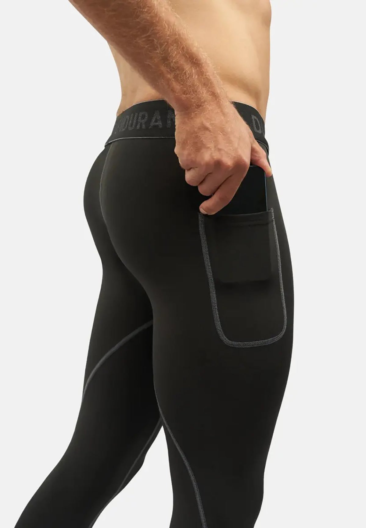 Mens Power Compression Tights with Side Pockets