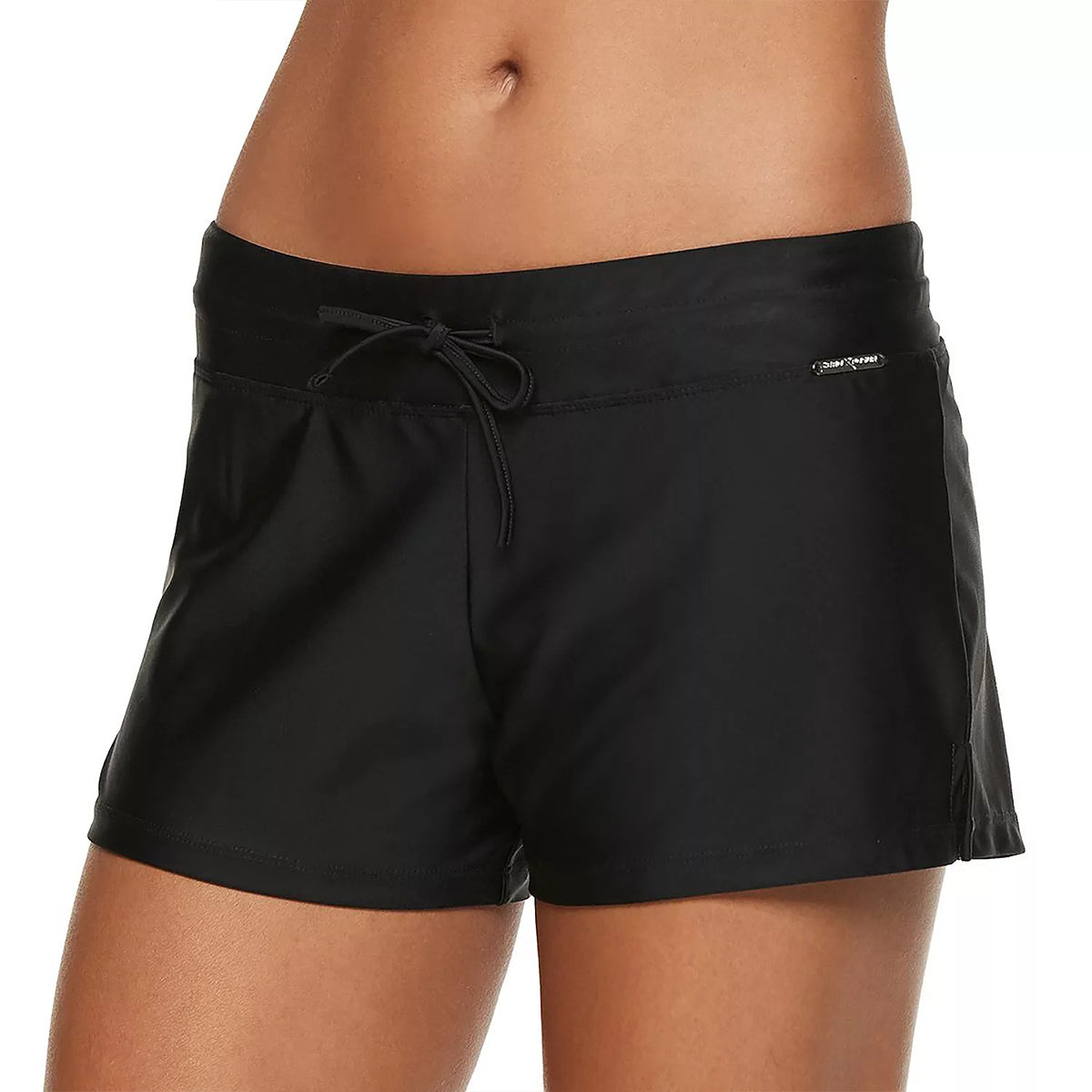 Womens Mid-Rise Swim Shorts with Inner Brief