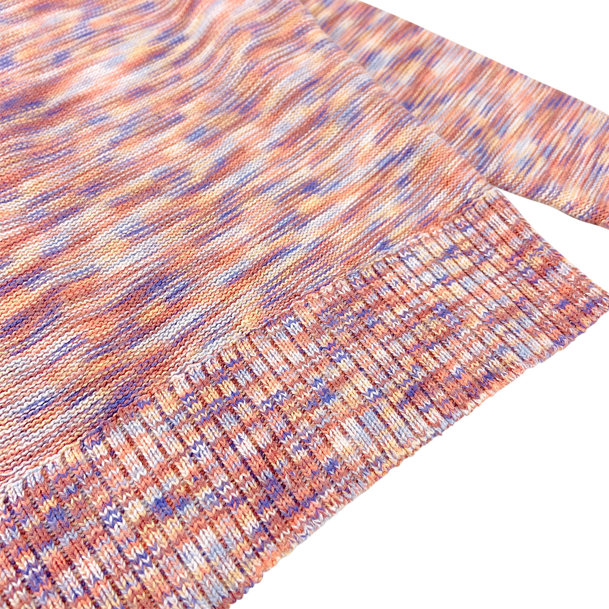 Kids Multicolor Space-Dye Knitted Long Sleeve Sweatshirt