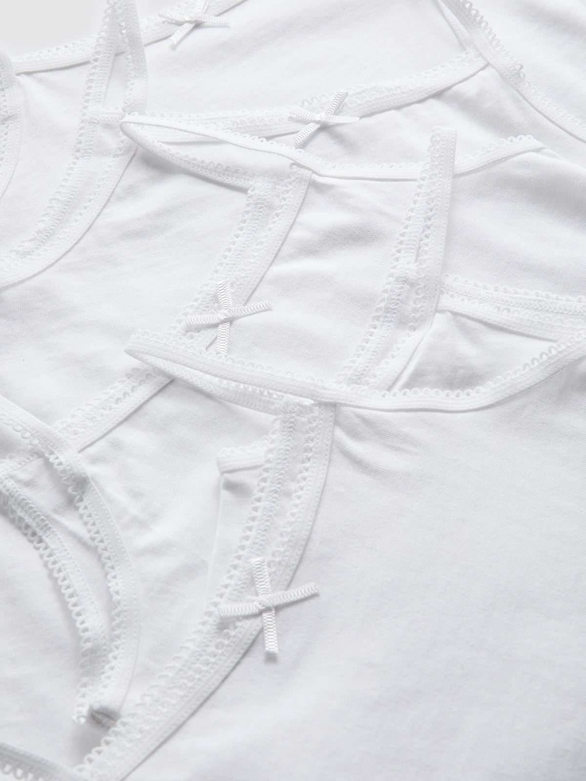 Pack of 4 Girls Cotton Base Camisoles with Bow