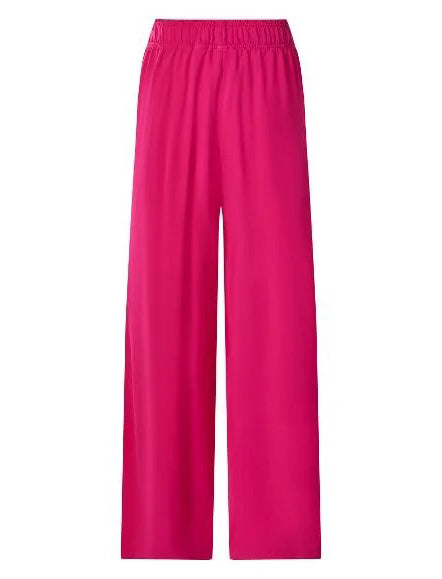 Womens Wide Leg Elastic Waist Palazzo Pants with Side Pocket