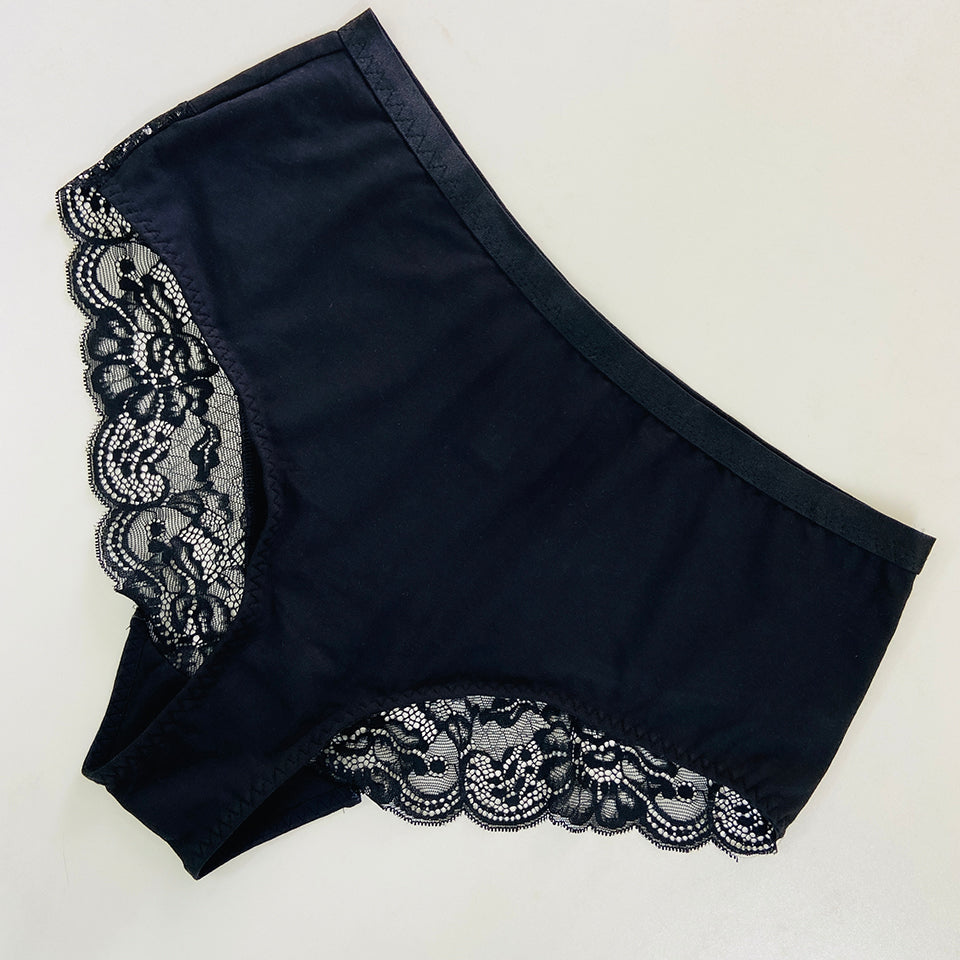 Womens Premium High Waisted Lace Full Back Cover Panty