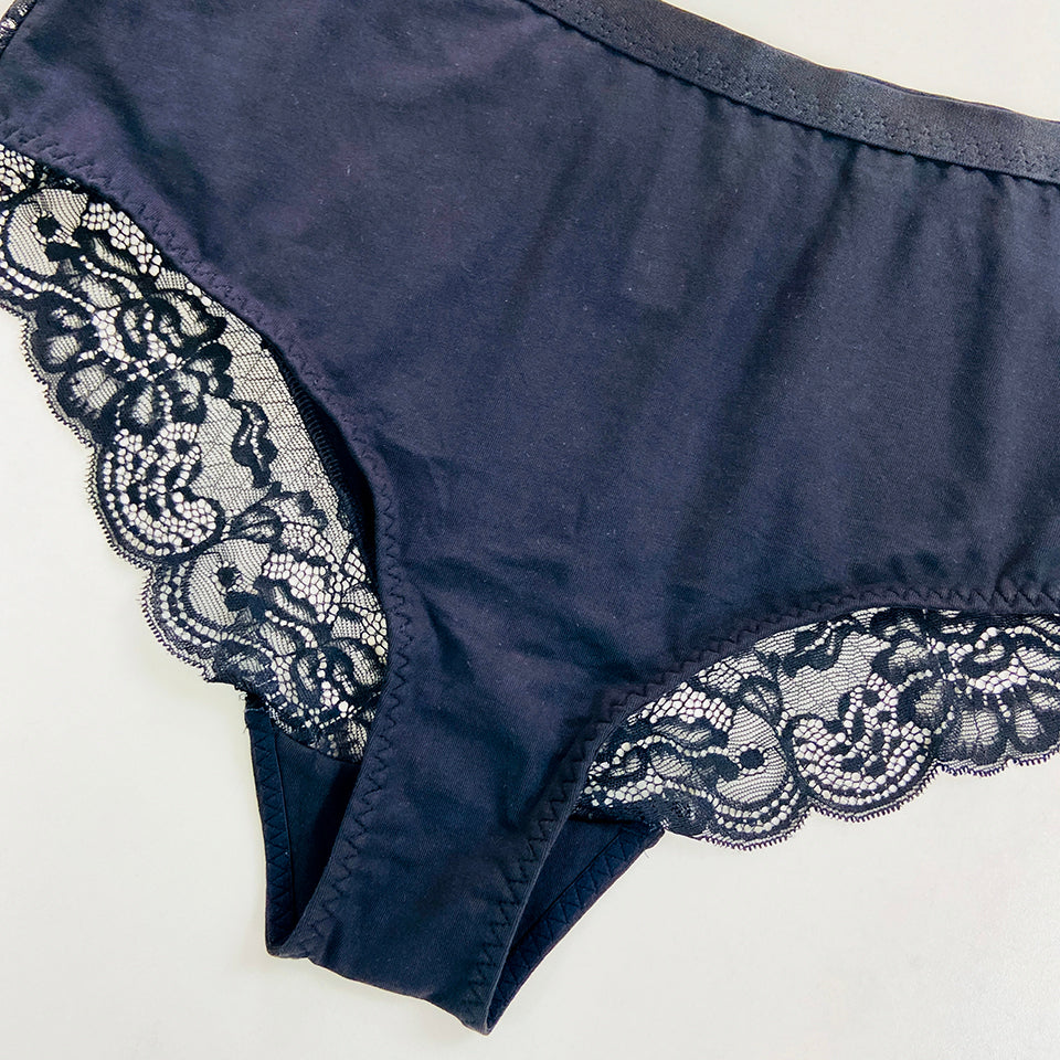 Womens Premium High Waisted Lace Full Back Cover Panty
