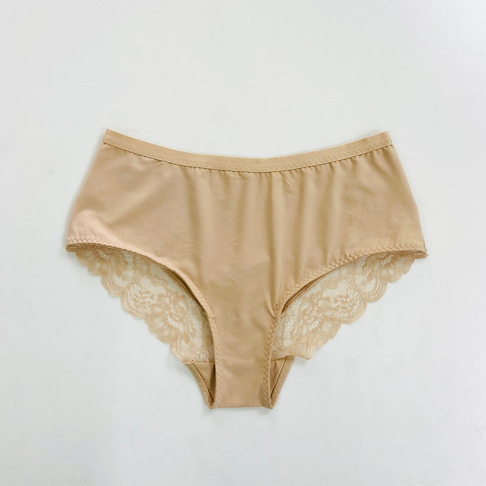 Womens Premium High Waisted Lace Full Back Cover Panty