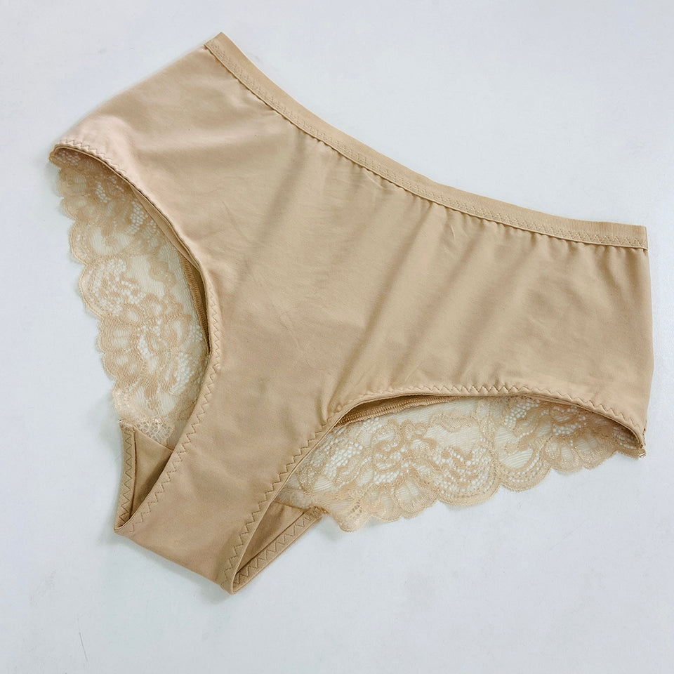 Womens Premium High Waisted Lace Full Back Cover Panty
