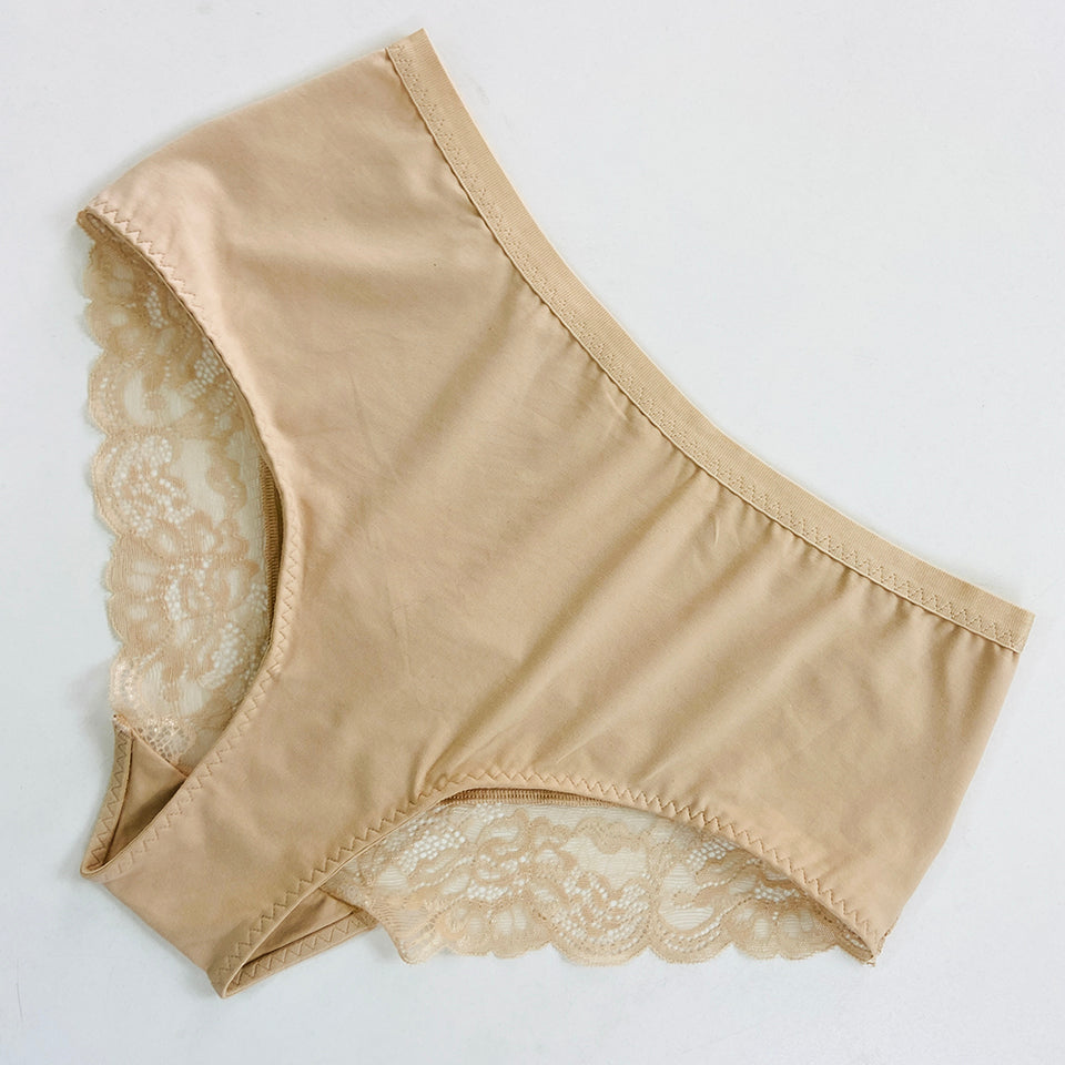 Womens Premium High Waisted Lace Full Back Cover Panty