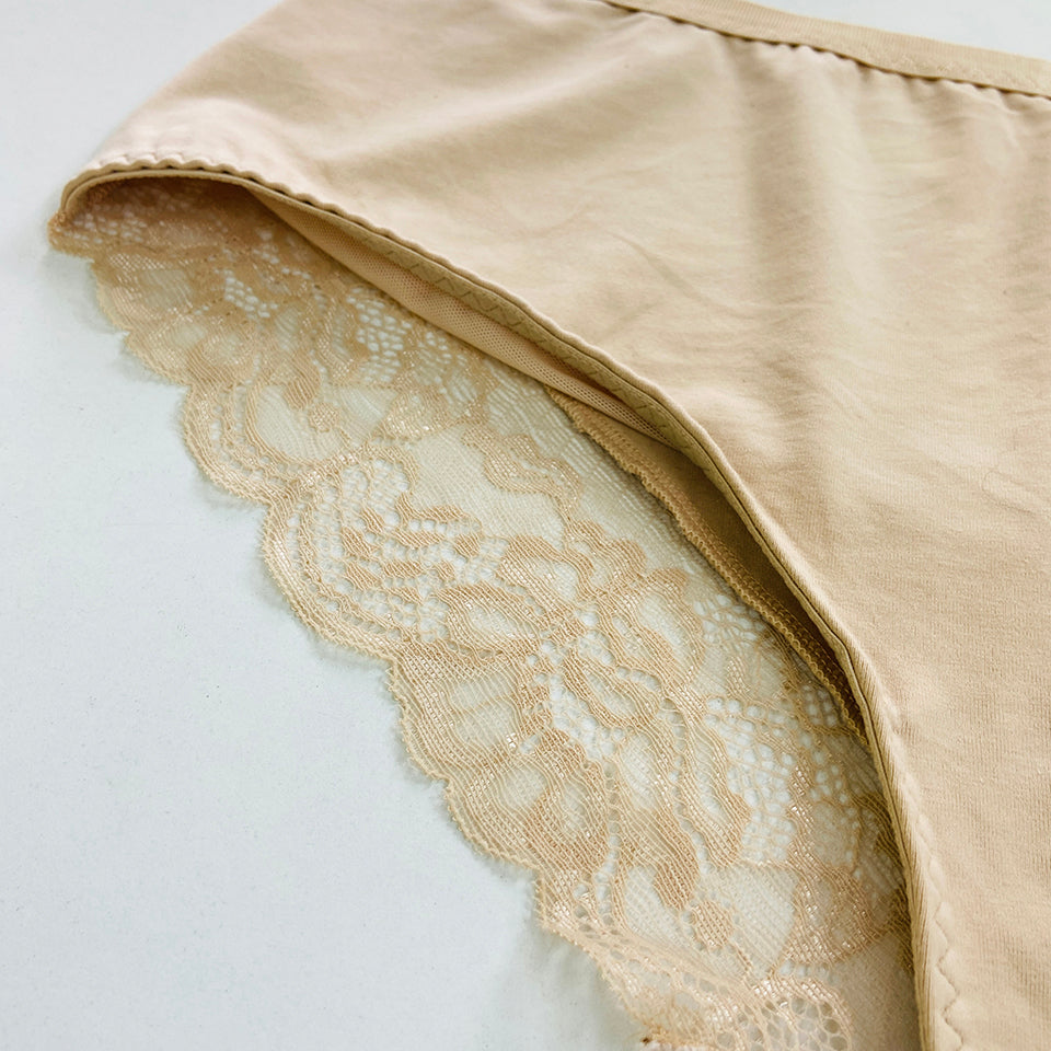Womens Premium High Waisted Lace Full Back Cover Panty