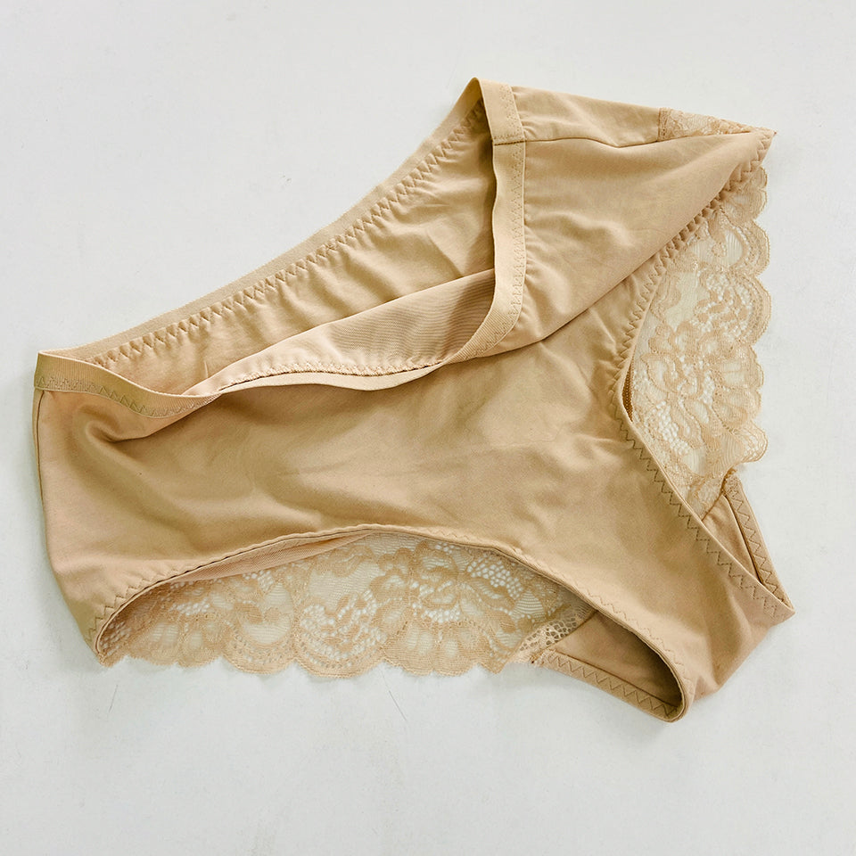 Womens Premium High Waisted Lace Full Back Cover Panty