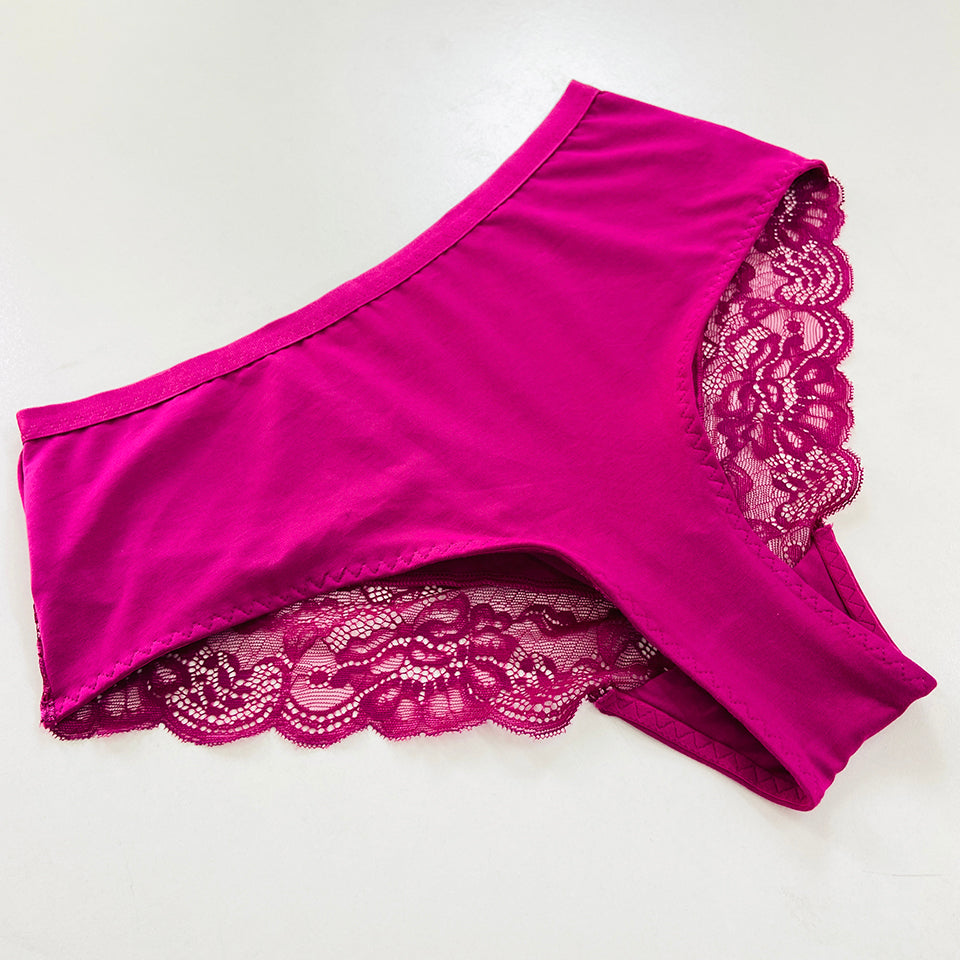 Womens Premium High Waisted Lace Full Back Cover Panty