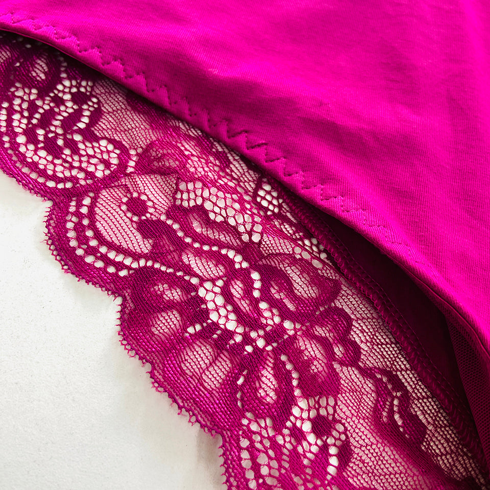 Womens Premium High Waisted Lace Full Back Cover Panty