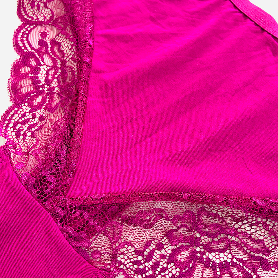 Womens Premium High Waisted Lace Full Back Cover Panty