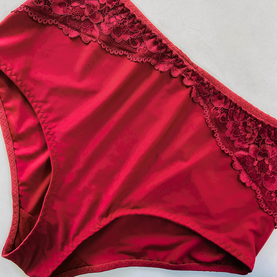 Womens Premium High Waisted Lace Full Back Cover Panty