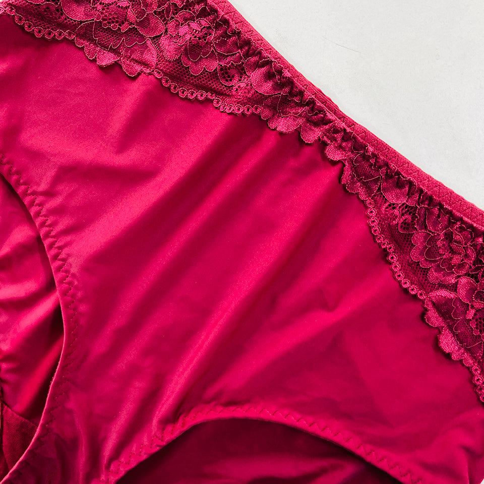 Womens Premium High Waisted Lace Full Back Cover Panty