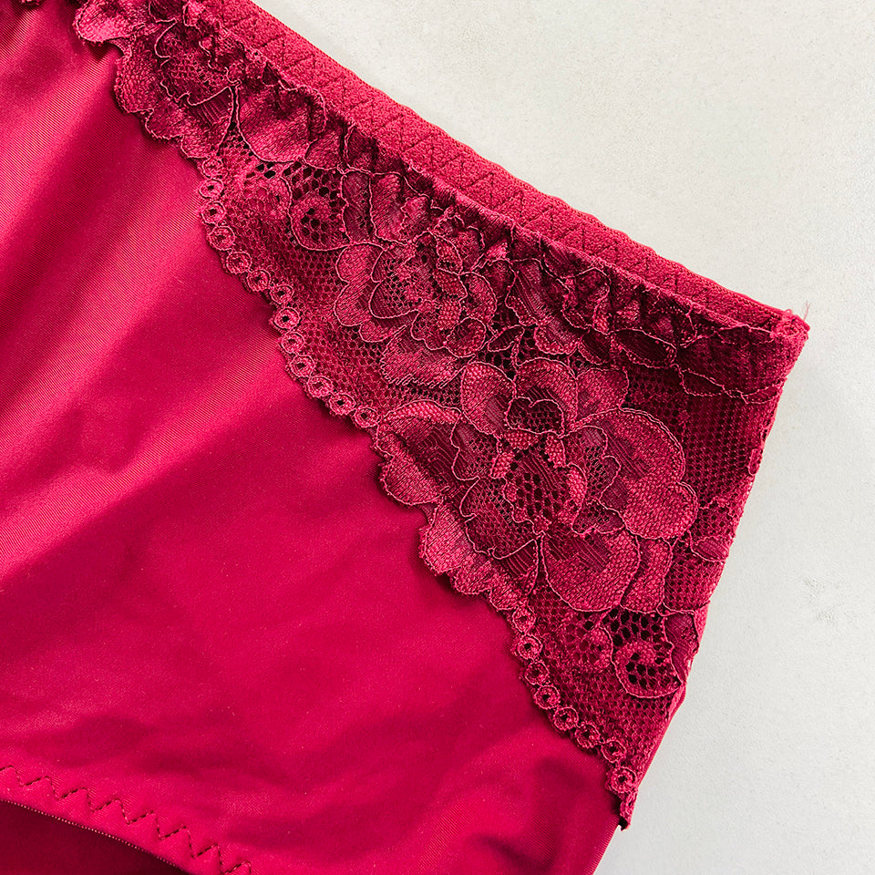 Womens Premium High Waisted Lace Full Back Cover Panty