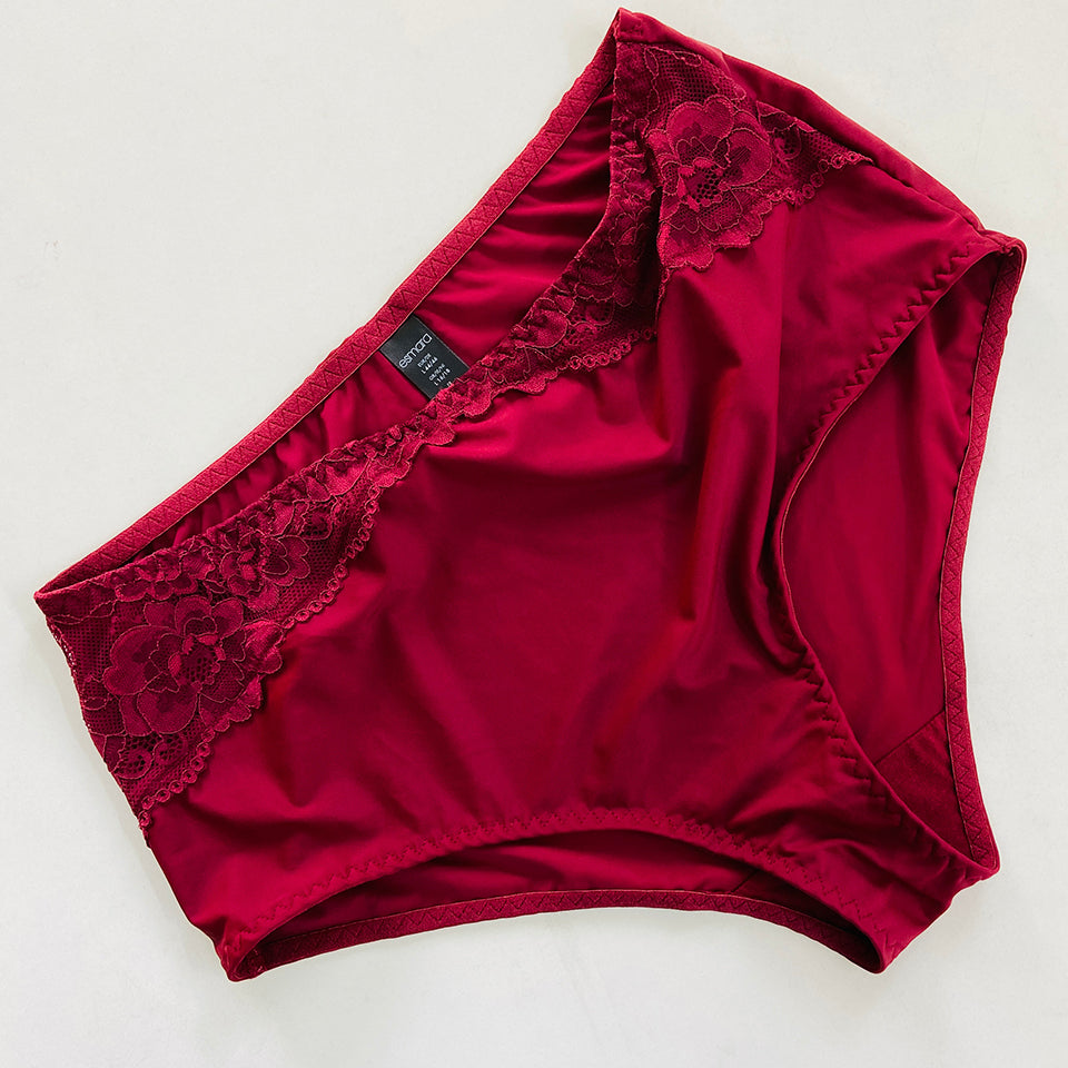 Womens Premium High Waisted Lace Full Back Cover Panty