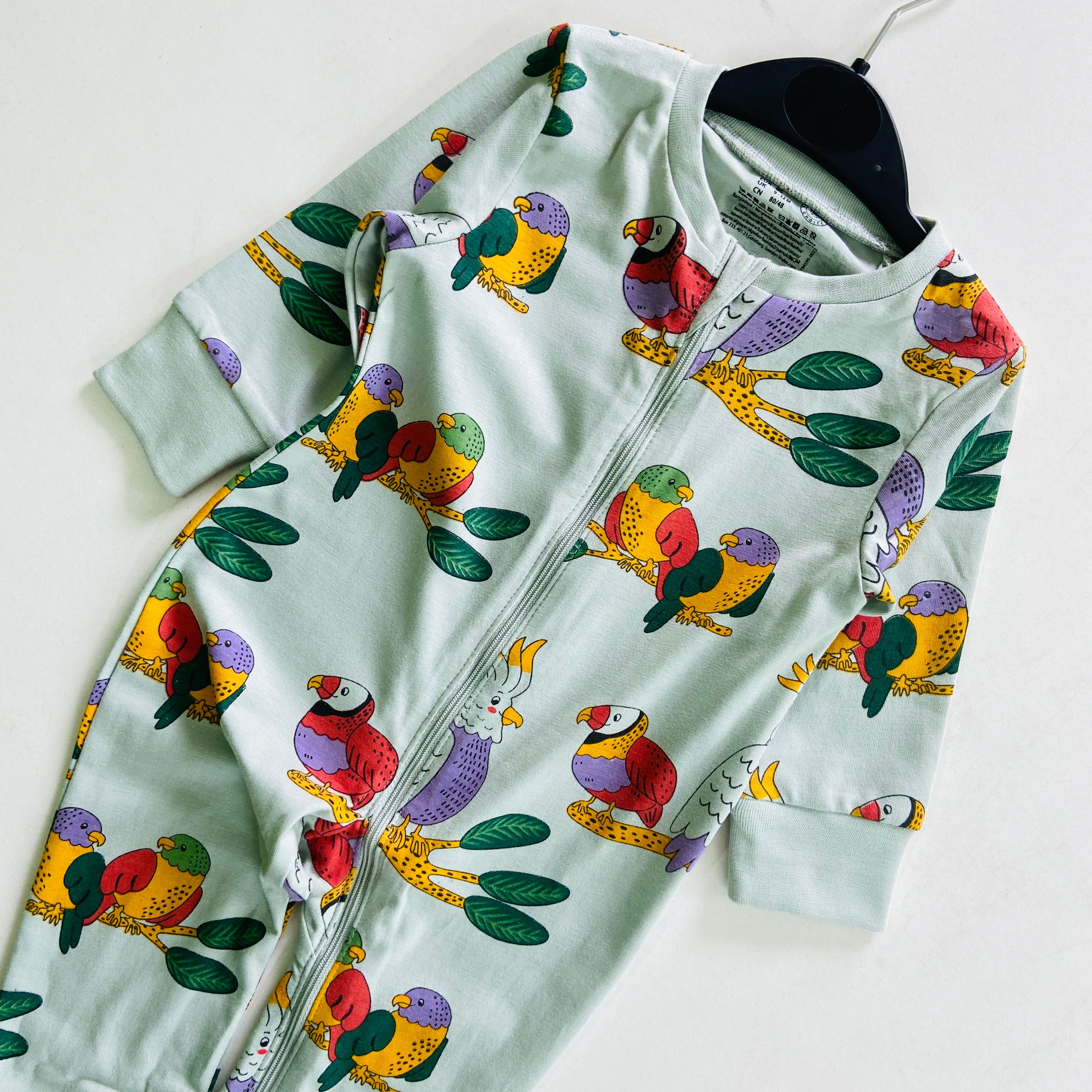 Baby Organic Cotton Printed Sleepsuit Full Body Romper