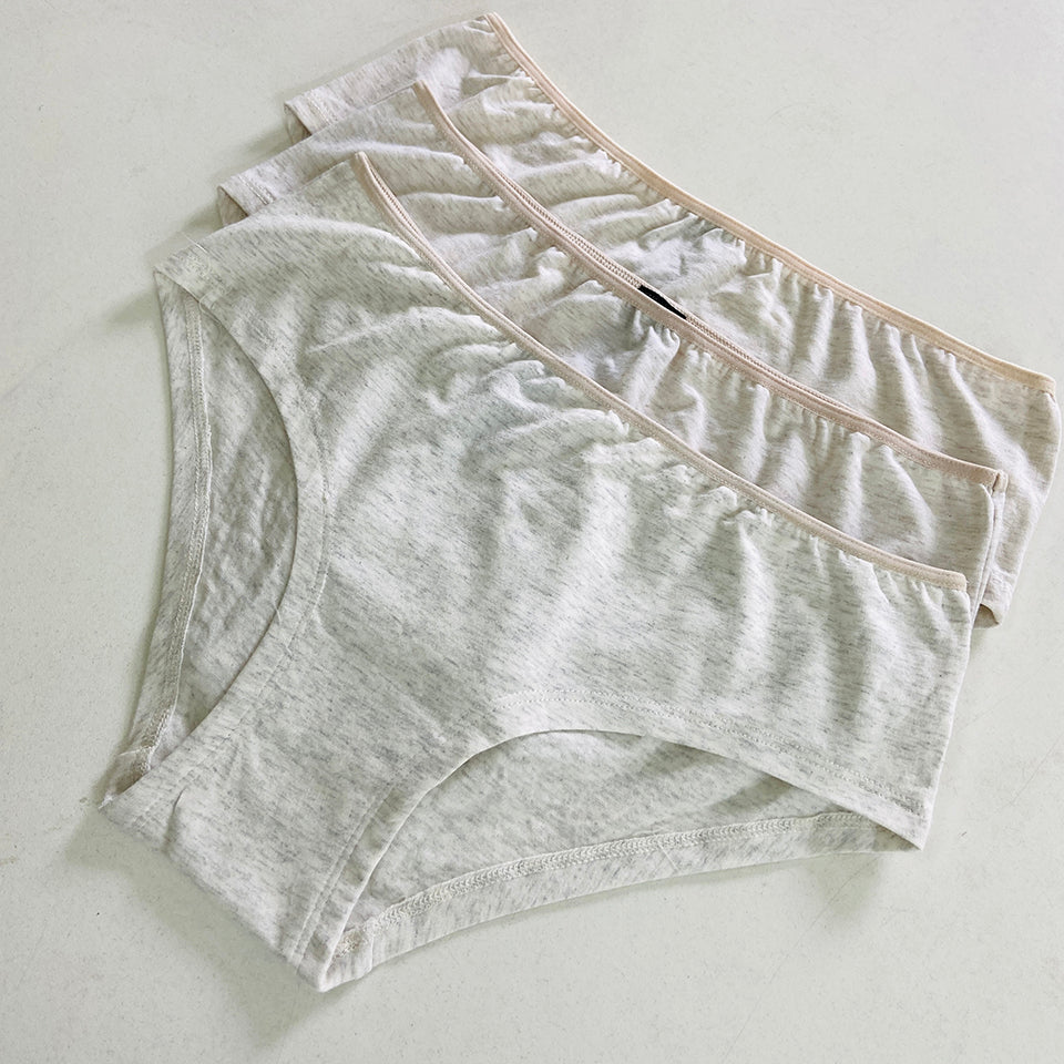 Ladies pack of 3 Mid Rise Hipster Cotton Briefs Panty