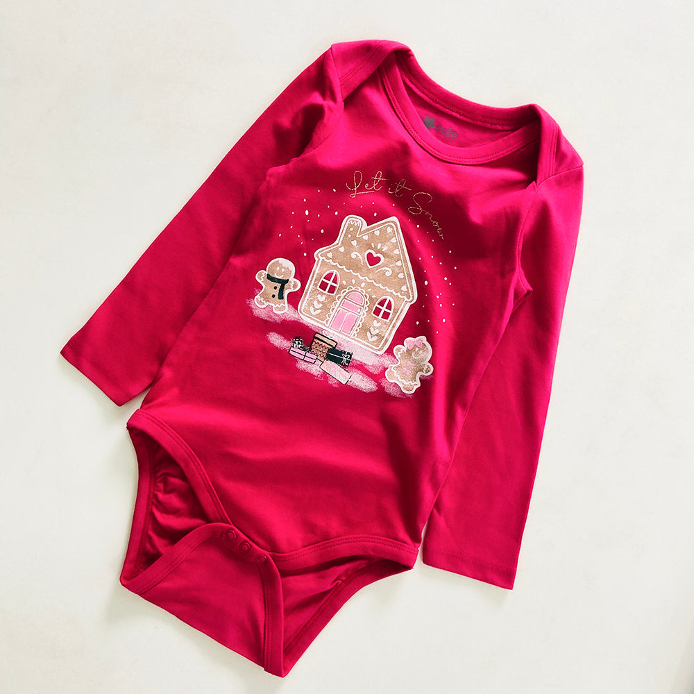 Pack of 3 Toddler Baby Full Sleeve Bodysuit Printed Cotton Romper