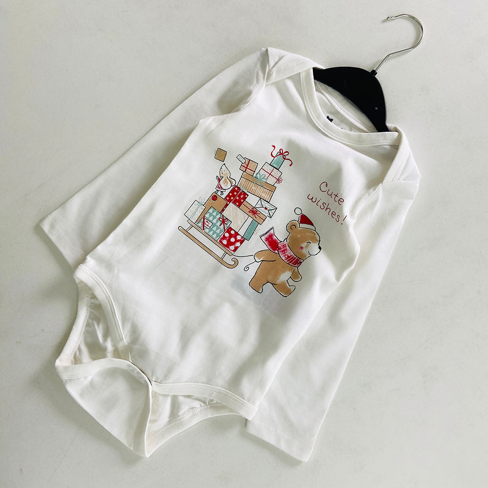 Pack of 3 Toddler Baby Full Sleeve Bodysuit Printed Cotton Romper
